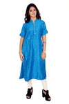 Blue Salwar Top Rolled Up