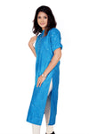 Blue Salwar Top Rolled Up