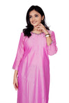 Pink Hand Embroidered Lined Top