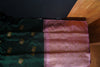 Elegant Bottle Green Silk Saree with Golden Motifs
