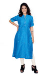 Blue Salwar Top Rolled Up