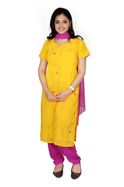 Bright Yellow Salwar Top
