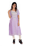 Lavender Organza Embroidered