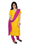 Bright Yellow Salwar Top