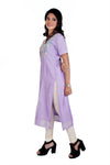 Lavender Organza Embroidered